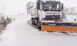 Sorgun’da Sokaklar Beyaza Büründü!