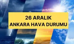 Ankara'da hava nasıl olacak? Ankara günlük ve 5 günlük hava durumu 26 Aralık Ankara hava durumu!