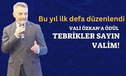 Yozgat Valisi Mehmet Ali Özkan’a ödül!