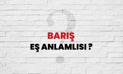 Barış Kelimesinin Eş Anlamlısı Nedir