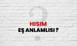 Hısım Kelimesinin (Sözcüğünün) Anlamı ve Eş Anlamlısı Nedir