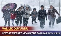 Yozgat Merkez ve 4 İlçede Okullar Tatil Edildi!