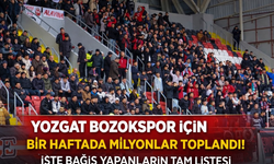 Yozgat Bozokspor İçin Bir Haftada Milyonlar Toplandı! İşte Bağış Yapanların Tam Listesi