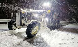 Yozgat'ta Gece Kar Mücadelesi Çetin Geçti