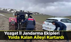Yozgat İl Jandarma Ekipleri Yolda Kalan Aileyi Kurtardı