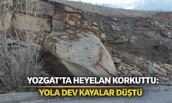 Yozgat’ta Heyelan Korkuttu: Yola Dev Kayalar Düştü