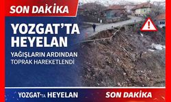 Yozgat’ta Toprak Kayması:  Yolun Bir Bölümü Çöktü