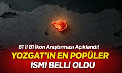 81 İl 81 İkon Araştırması Açıklandı! Yozgat’ın En Popüler İsmi Belli Oldu