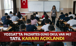 Yozgat’ta Pazartesi Günü Okul Var Mı? Tatil Kararı Açıklandı