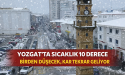 Yozgat’ta Sıcaklık 10 Derece Birden Düşecek, Kar Tekrar Geliyor