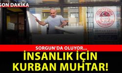 Yozgat'ta kurban kesenle kesemeyeni buluşturan muhtar!