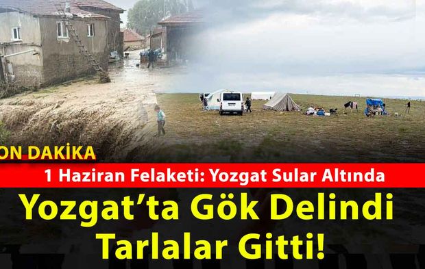 Yozgat ve 6 İlçesinde Sel ve Dolu Felaketi: Tarım Arazileri Zarar Gördü