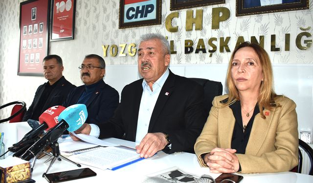 CHP Yozgat İl başkanı Abdullah Yaşar: Çiftçilerin Cezasını Genel Başkanımız Ödeyecek