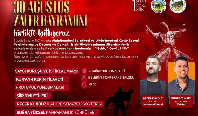 Yozgat'ın Akdağmadeni ilçesinde 30 Ağustos'a özel etkinlik