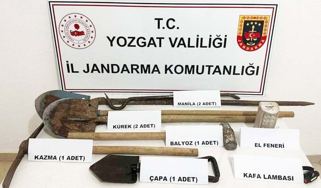 Yozgat’ta Baba-Oğul Kaçak Kazıda Suçüstü Yakalandı