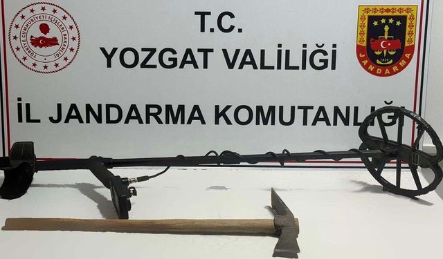 Çekerek’te Tarihi Eser Ararken Jandarmaya Yakalandı!