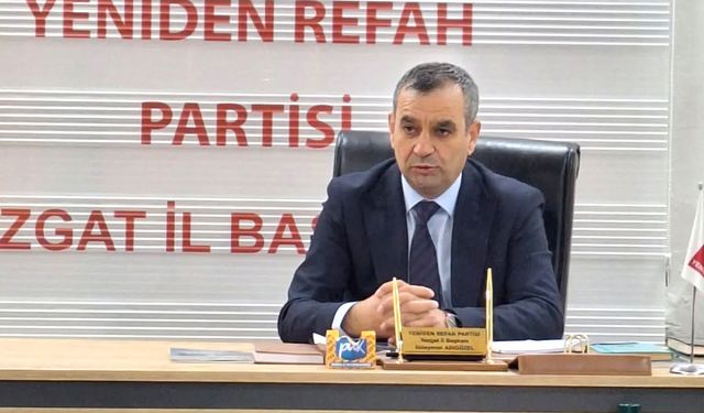 Yeniden Refah Partisi Yozgat İl Başkanı Süleyman Adıgözel’den İnfaz ve Vergi Düzenlemelerine Eleştiri