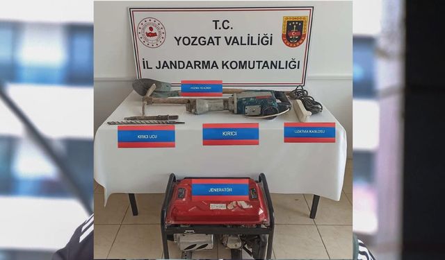 Yozgat Çekerek’te Kaçak Kazıya Jandarma Baskını