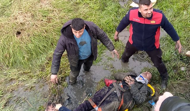 Sorgun’da Dere Yatağına Düşen Elektrikli Bisiklet Sürücüsü Kurtarıldı