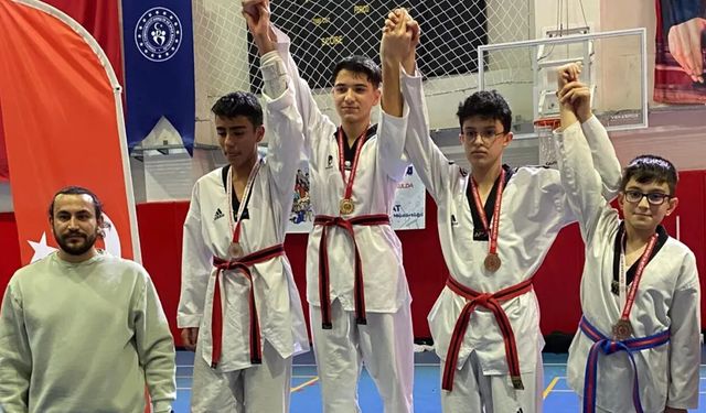 Çekerekli Taekwondoculardan büyük başarı