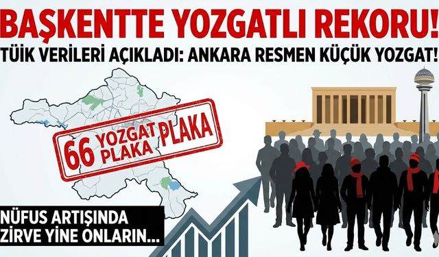 TÜİK Verileri Açıkladı: İşte Ankara’da Yaşayan Yozgatlı Sayısı..