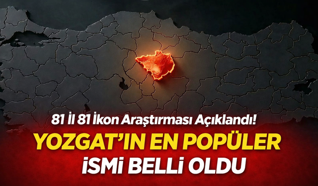 81 İl 81 İkon Araştırması Açıklandı! Yozgat’ın En Popüler İsmi Belli Oldu