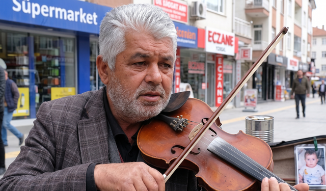 Yozgat’ta Duygusal Hikâye: Torunları İçin Keman Çalarak Hayata Tutunuyor