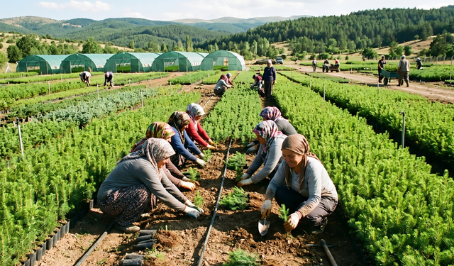 Yozgat’ta Üretiliyor, Türkiye’ye Dağılıyor! Kadınların Emeğiyle Yetişen Milyonlarca Fidan Doğaya Can Katıyor