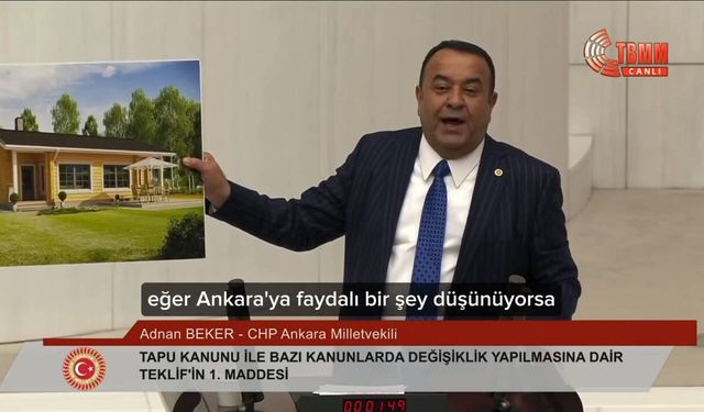 CHP Ankara Milletvekili Yozgatlı hemşehrimiz Adnan Beker’den TBMM’de Hobi Bahçeleri Çıkışı