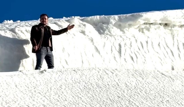 Yozgat’ın o ilçesinde adam boyu kar manzarası: görüntülere çok şaşıracaksınız