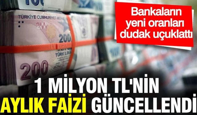 1 Milyon TL Mevduatın Faiz Kazancı Belli Oldu: Güncel Oranlar Açıklandı