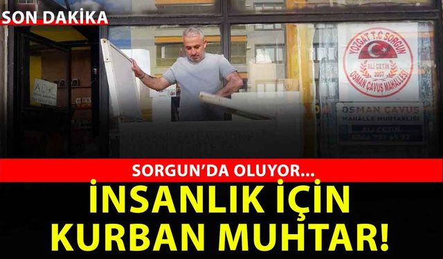 Yozgat'ta kurban kesenle kesemeyeni buluşturan muhtar!