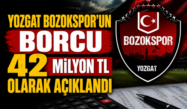 Yozgat Bozokspor’un Borcu Açıklandı: 42 Milyon TL’lik Tablo Gündemde