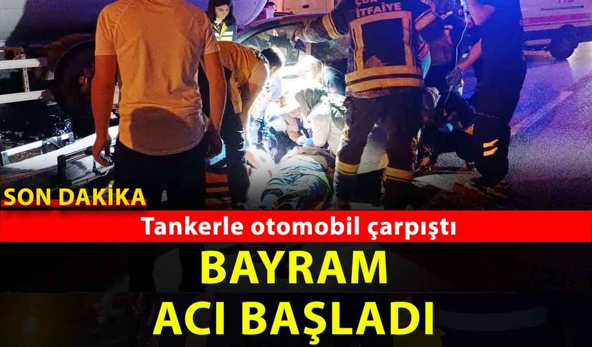 Yozgat'In yanı başında akıl almaz olay: kontrolden çıkan otomobil tankerle çarpıştı