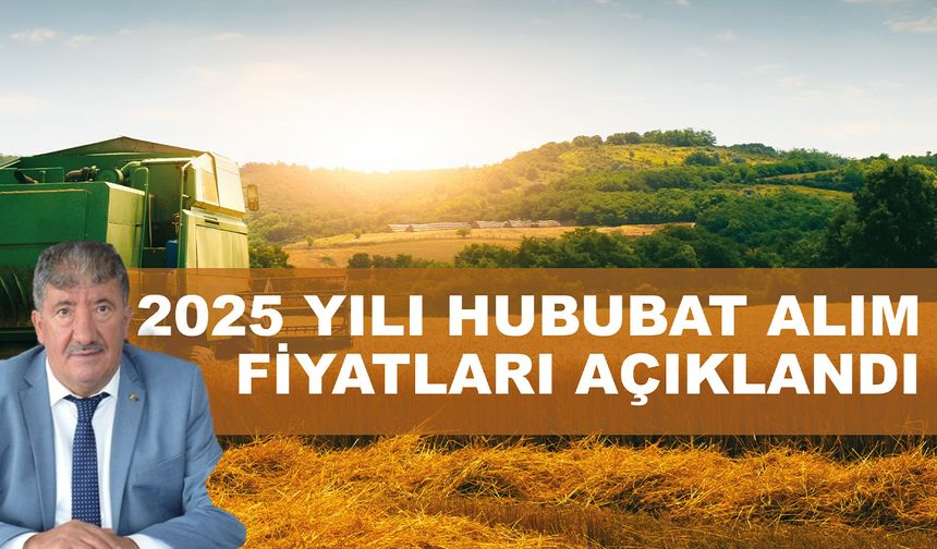 Yozgat Ticaret Borsası Başkanı  Erkekli: Hububat Alım Fiyatları Açıklandı