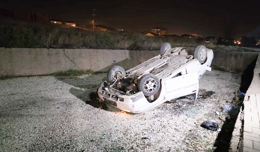 Kırıkkale’de Otomobil Takla Attı: Sürücüsü Yaralandı