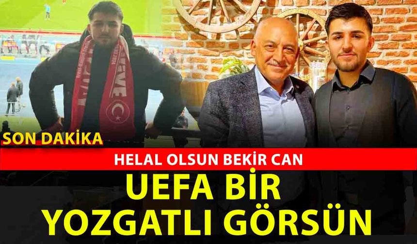 Yozgatlı Genç Yetenek Bekir Can Aydın: UEFA ve FIFA eğitimlerinde okuyacak ilk Türk olmaya gidiyor
