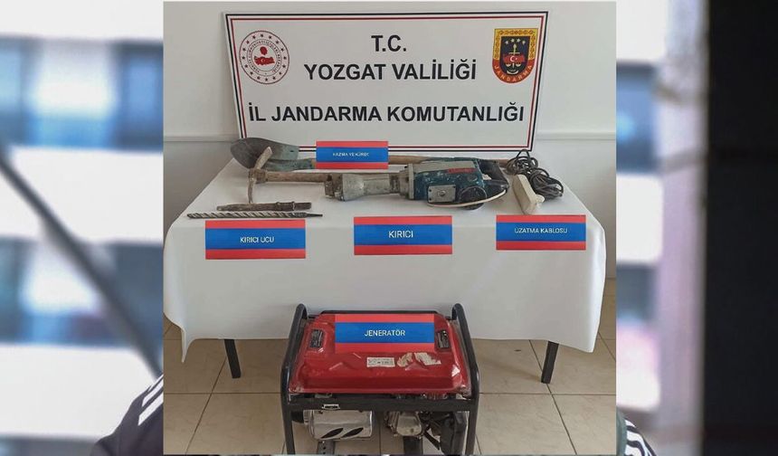 Yozgat Çekerek’te Kaçak Kazıya Jandarma Baskını