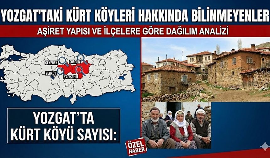 Yozgat'ta Kaç Tane Kürt Köyü Var? İlçe İlçe Tam Liste ve Dağılım