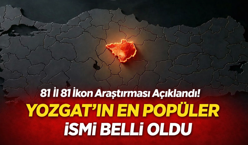 81 İl 81 İkon Araştırması Açıklandı! Yozgat’ın En Popüler İsmi Belli Oldu