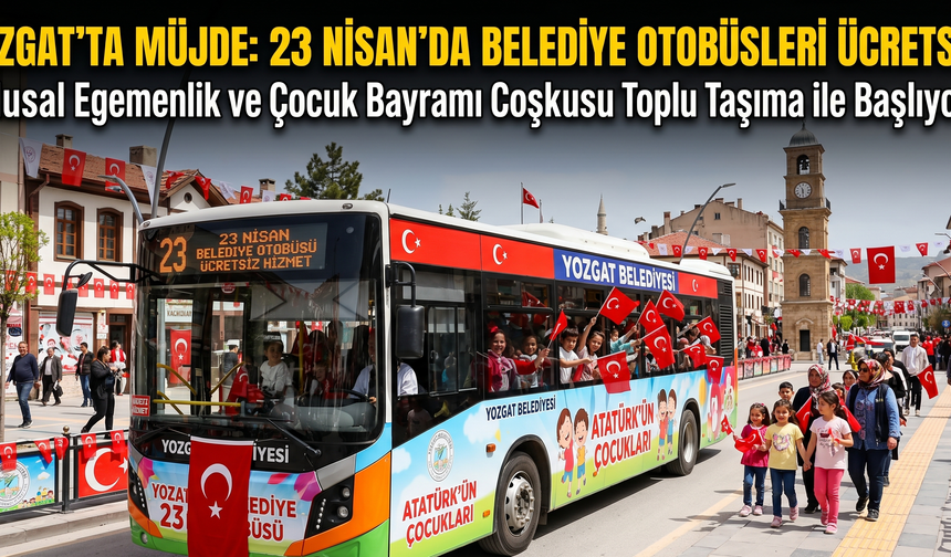 23 Nisan’da Yozgat’ta Toplu Taşıma Ücretsiz: Otobüs ve Belediye Araçlarında Bayram Kolaylığı