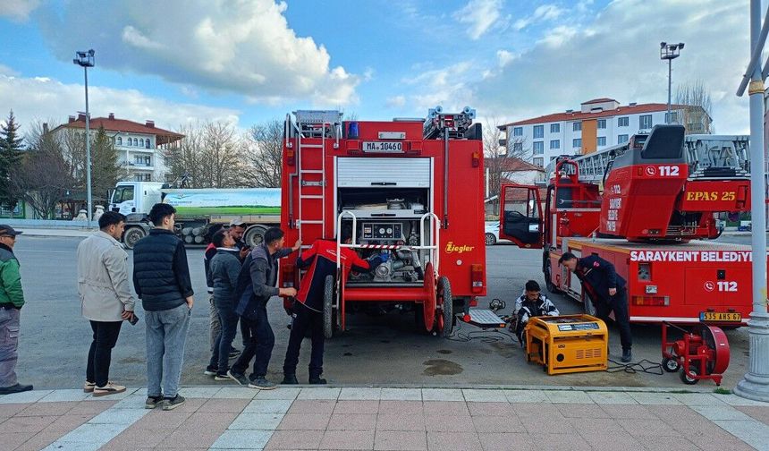 Saraykent Belediyesi İtfaiye Personeline Kaza Kırım Aracı Eğitimi Verildi