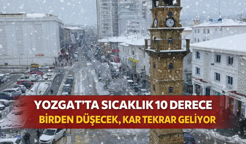 Yozgat’ta Sıcaklık 10 Derece Birden Düşecek, Kar Tekrar Geliyor