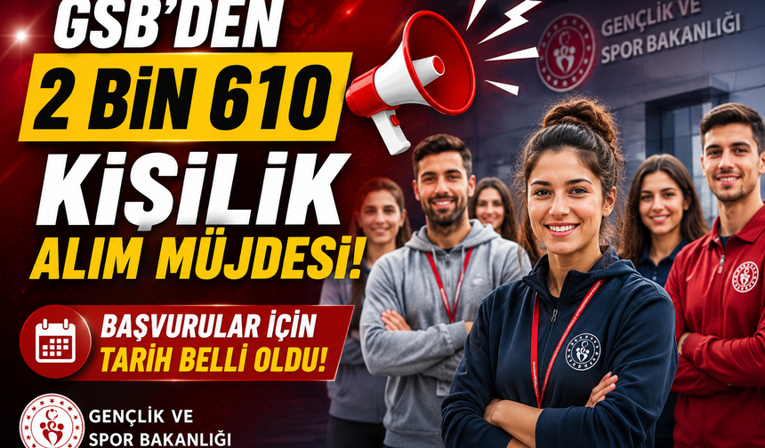 GSB’den 2 Bin 610 Kişilik Alım Müjdesi: Başvurular İçin Tarih Belli Oldu