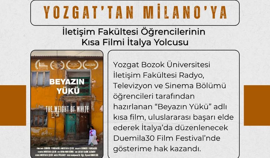 Uluslararası Festivaline Katılacak