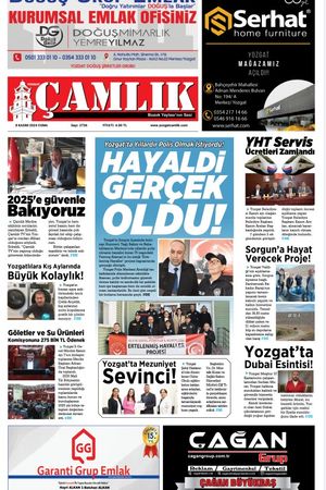 Yozgat Çamlık Gazetesi 8-11-2024