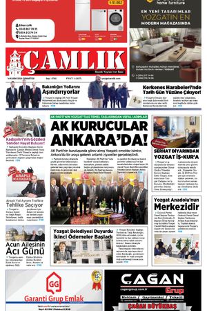 Yozgat Çamlık Gazetesi 16 Kasım 2024