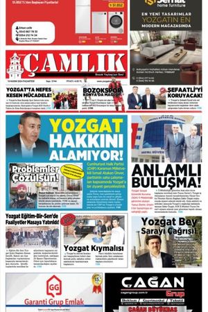 Yozgat Çamlık Gazetesi 18-11-2024