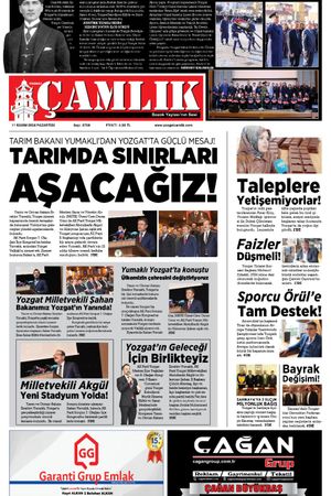 Yozgat Çamlık Gazetesi 11-11-2024