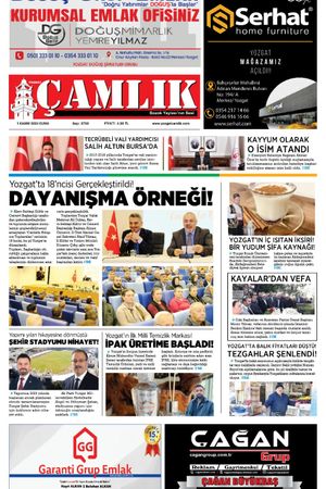 Yozgat Çamlık Gazetesi 1 Kasım 2024